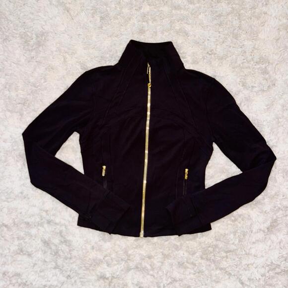 Black/ Gold Define Cropped Jacket Nulu Size 8 New - Picture 1 of 9